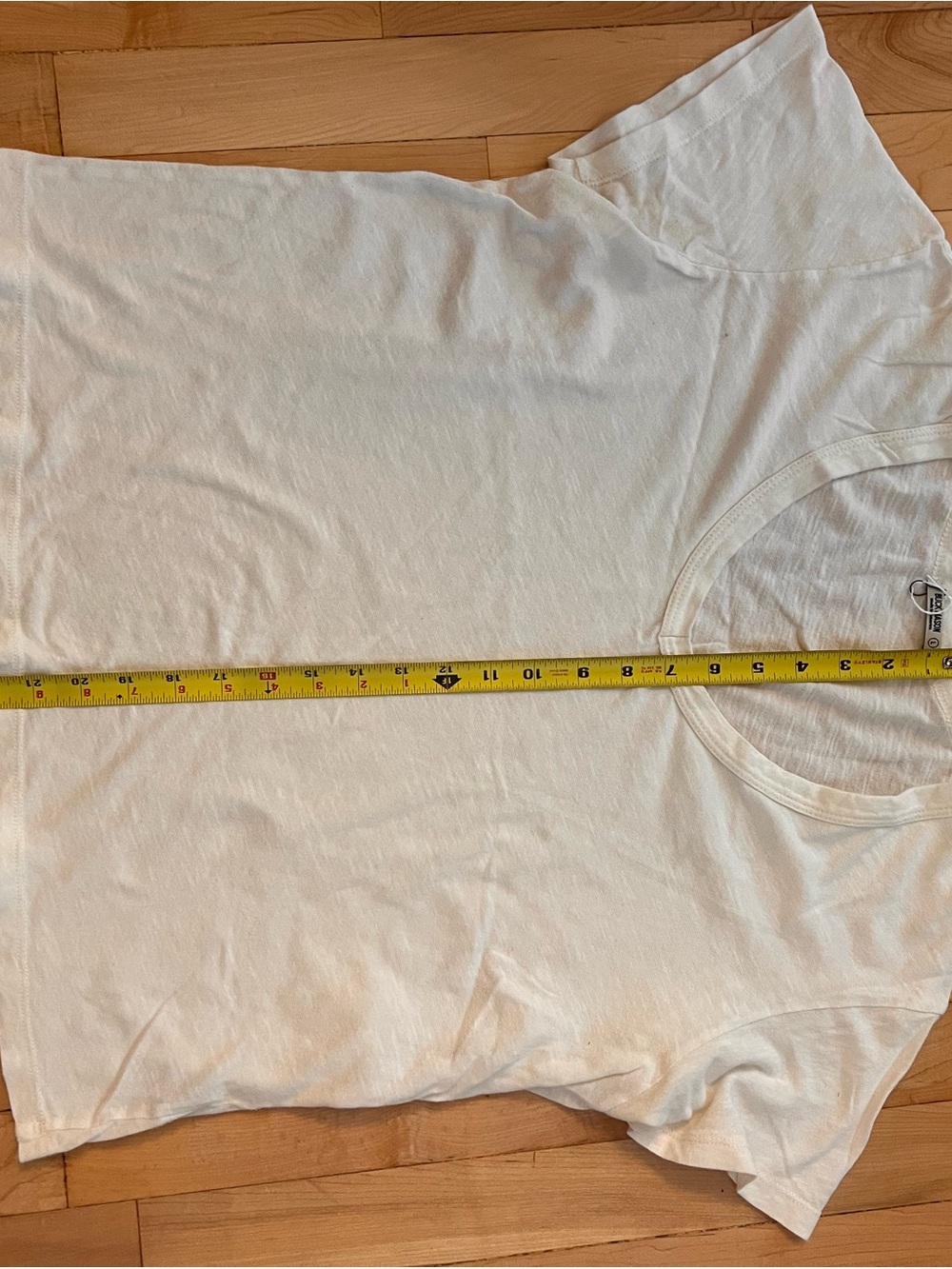 Women's White V-Neck Tee by Buck Mason - Picture 2 of 3